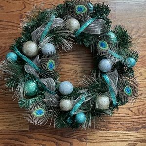 Christmas peacock decor